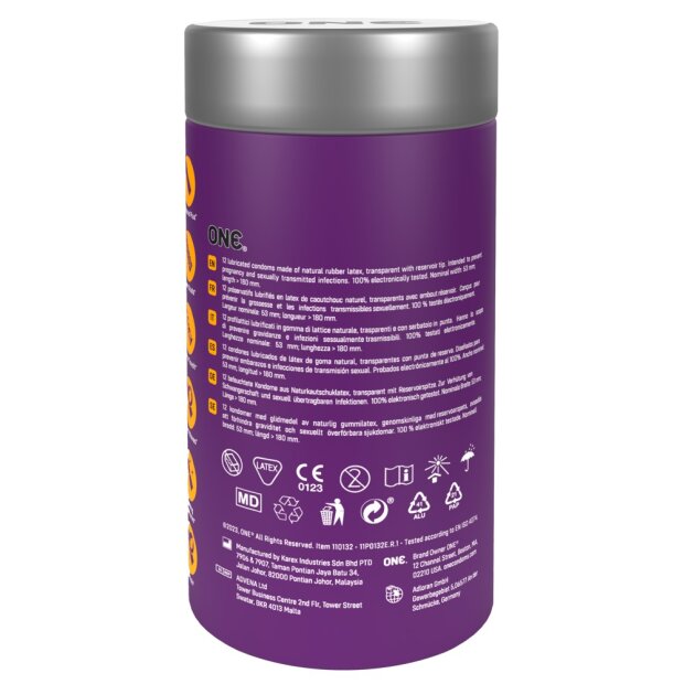 ONE Coffret de préservatifs avec 6 variétés différentes, paquet de 12