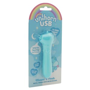 Unihorn Mini Vibrator mit Einhorn Design Blau