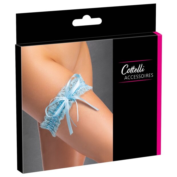 Cottelli Collection Strumpfband mit Schleife Blau