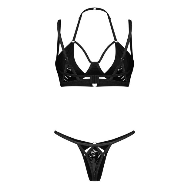 Obsessive Keira Lise Ensemble 2 pièces avec Soutien-gorge et String Noir L-XL