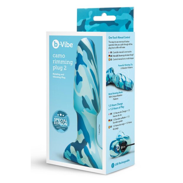 B-Vibe Rimming 2 Camo Plug anal rotatif et vibrant