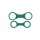 Sportsheets Indica Silicone Handcuffs Large Green