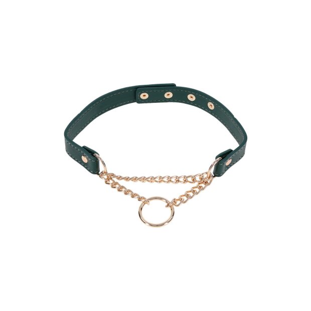 Sportsheets Indica Day Collar with O-Ring Green Gold