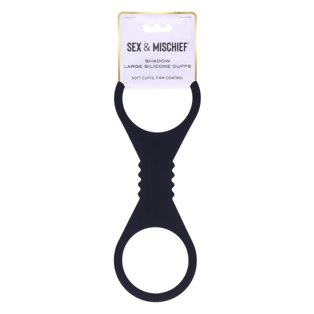 Sportsheets Shadow Silicone Cuffs Large Black