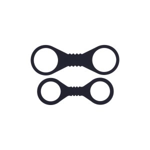 Sportsheets Shadow Silicone Cuffs Large Black