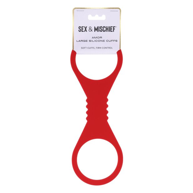 Sportsheets Amor Silicone Cuffs Large Red