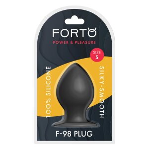 Forto F-98 Cone Anal Plug Small Black Ø 4.1 cm