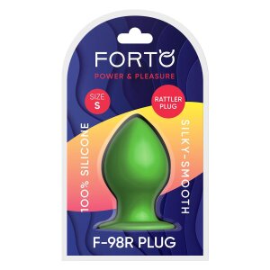 Forto F-98R Rattler Cone Anal Plug Small Green Ø...