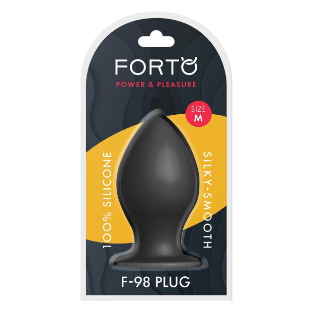 Forto F-98 Cone Plug Anal Medium Noir Ø 5,1 cm