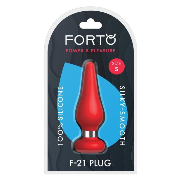 Forto F-21 Tear Drop Analplug Small Rot Ø 2,8 cm