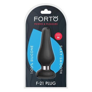 Forto F-21 Tear Drop Analplug Medium Schwarz Ø 3,8 cm