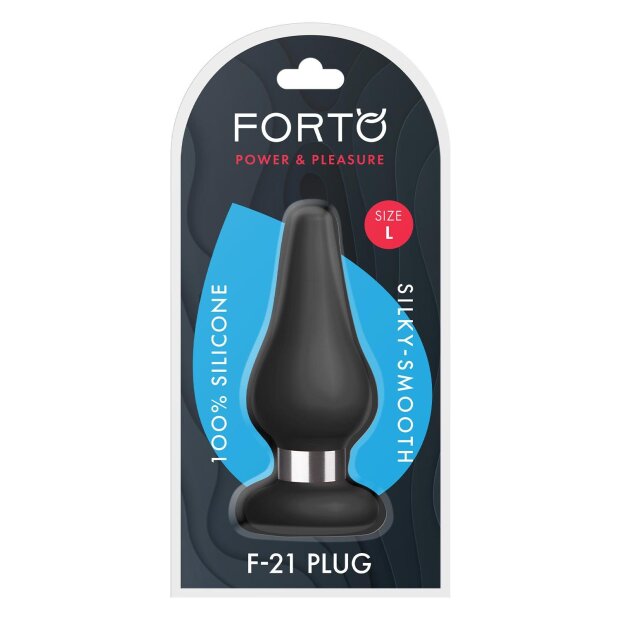 Forto F-21 Tear Drop Analplug Large Schwarz Ø 4,6 cm