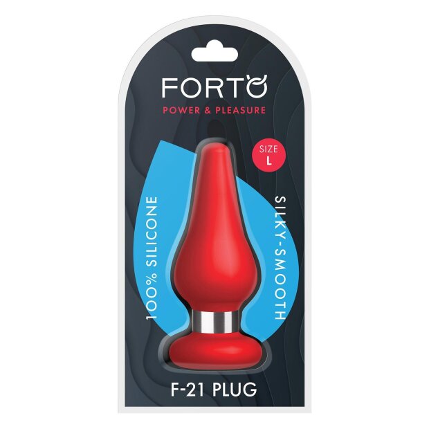Forto F-21 Tear Drop Analplug Large Rot Ø 4,6 cm