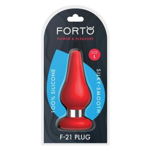 Forto F-21 Tear Drop Anal Plug Large Red Ø 4.6 cm