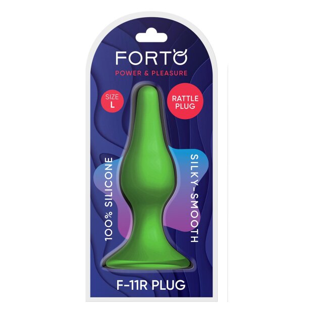 Forto F-11R Rattler Lungo Plug Anal Large Vert Ø 3,8 cm