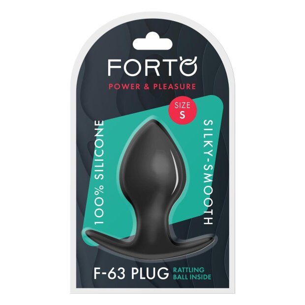 Forto F-63 Rattler Spade Anal Plug Small Black Ø 4.1 cm