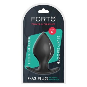 Forto F-63 Rattler Spade Anal Plug Medium Black Ø...