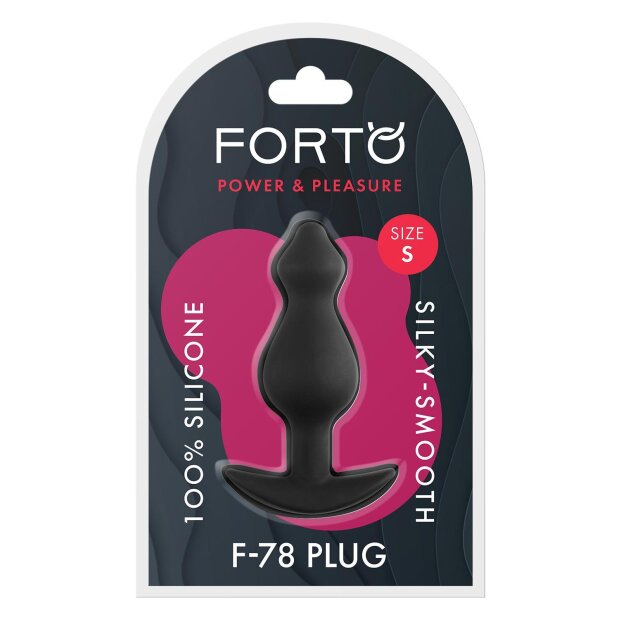 Forto F-78 Plug Anal Pointee Small Noir Ø 2,9 cm