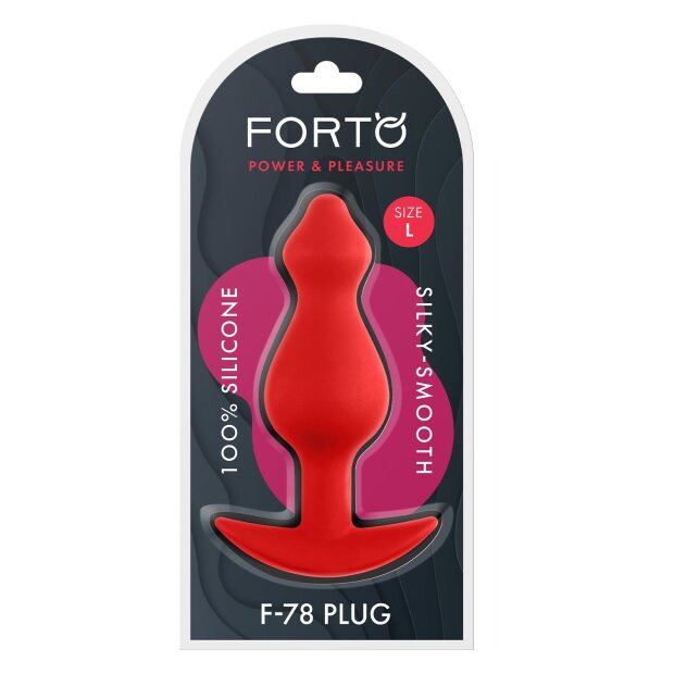 Forto F-78 Pointee Anal Plug Large Red Ø 4.4 cm