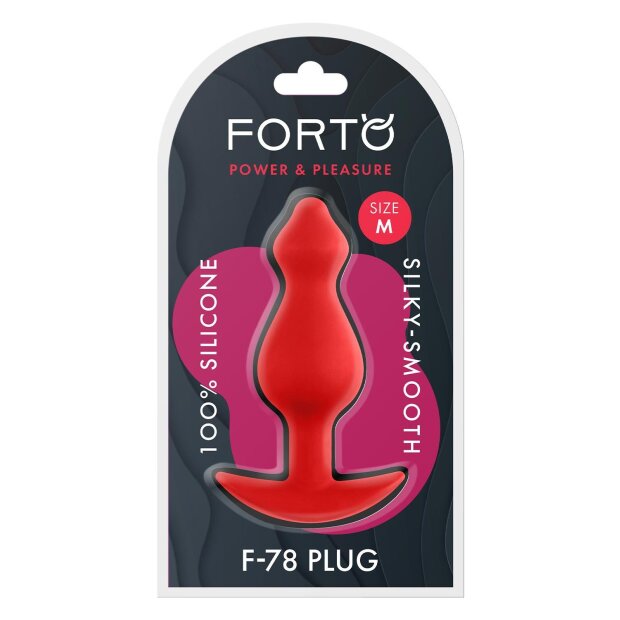 Forto F-78 Pointee Anal Plug Medium Red Ø 3.5 cm