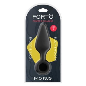 Forto F-10 Silikon-Plug mit Ring Large Schwarz Ø 4 cm