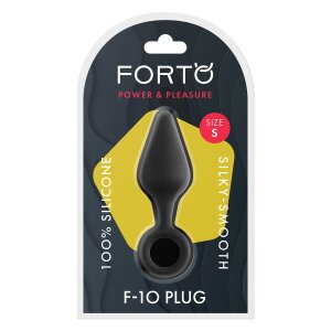 Forto F-10 Silikon-Plug mit Ring Small Schwarz Ø...