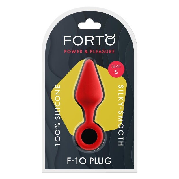 Forto F-10 Plug en Silicone avec Anneau Small Rouge Ø 2,9 cm