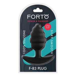 Forto F-83 Spiral Anal Plug Black Ø 4.4 cm