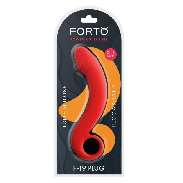 Forto F-19 Anal Dildo Red 17.7 cm Ø 3.4 cm