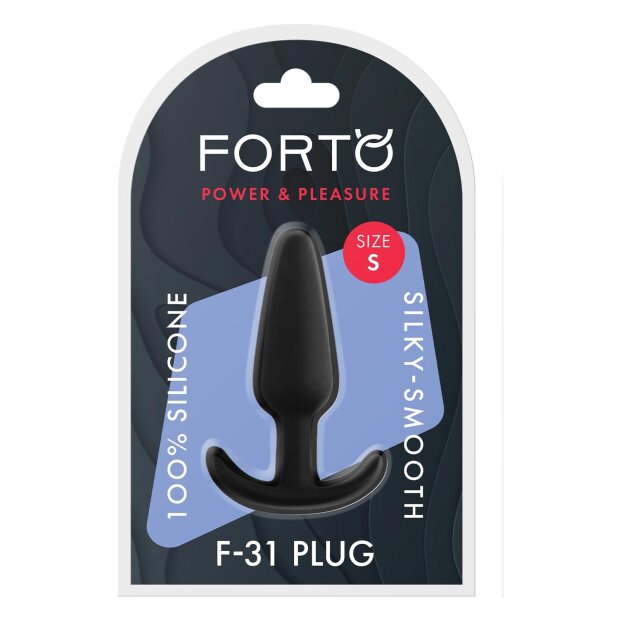 Forto F-31 Plug anal Small Noir Ø 2,2 cm