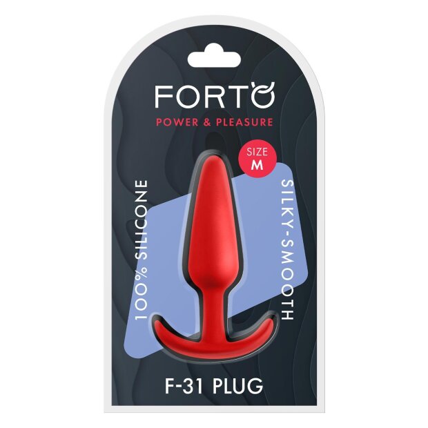 Forto F-31 Anal Plug Medium Red Ø 2.5 cm