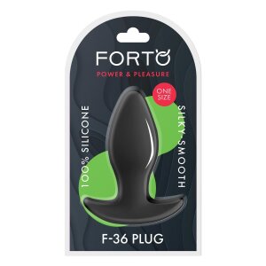 Forto F-36R T Plug anal Noir Ø 3,7 cm