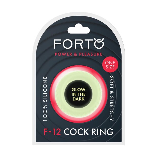 Forto F-12 Anneau pénien Glow in the Dark Jaune Ø 3,4 cm