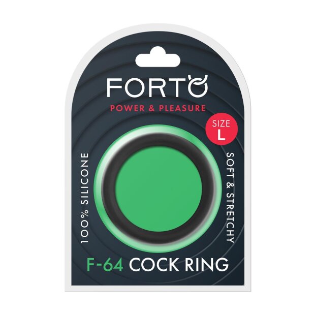 Forto F-64 Wide Penis Ring Large Black Ø 5 cm