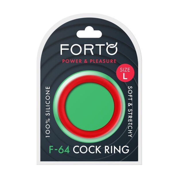 Forto F-64 Wide Penis Ring Large Red Ø 5 cm