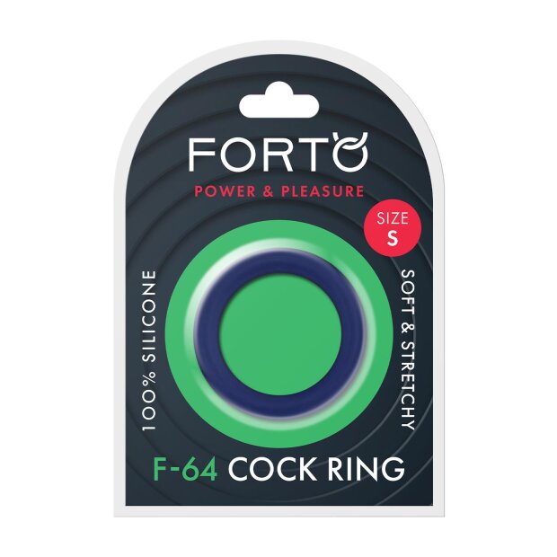 Forto F-64 Wide Penis Ring Small Blue Ø 4 cm
