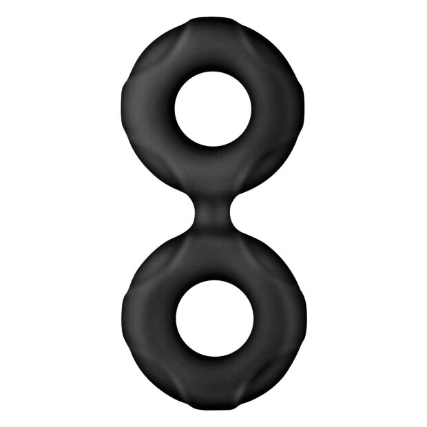 Forto F-81 Double Ring Penis- und Hodenring Schwarz Ø 1,8 cm