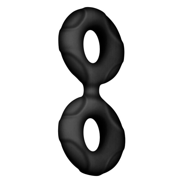 Forto F-81 Double Ring Penis- und Hodenring Schwarz Ø 1,8 cm