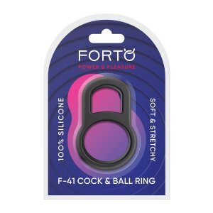 Forto F-41 Anneau pénien et testiculaire Lock Noir...