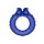 Forto F-24 Textured Vibrating Cockring Blue Ø 7 cm