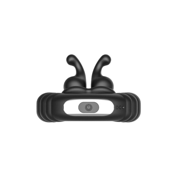 Forto F-24 Textured Vibrating Cockring Schwarz Ø 7 cm