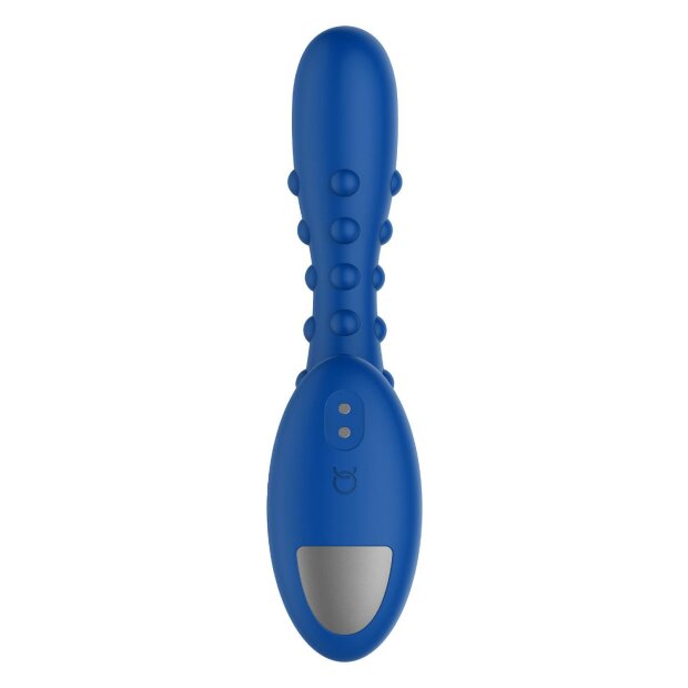 Forto Studded Pro Vibrating Anal Massager Blue Ø 2.6 cm
