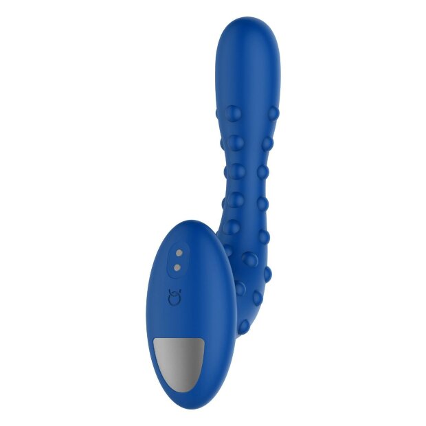 Forto Studded Pro Vibrating Anal Massager Blue Ø 2.6 cm