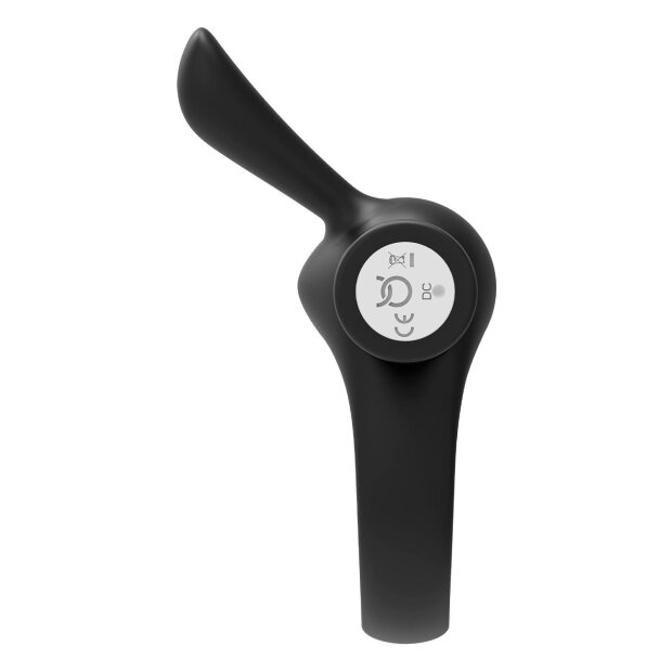 Forto Bunny Anneau Pénien avec Vibration Noir Ø 4 cm