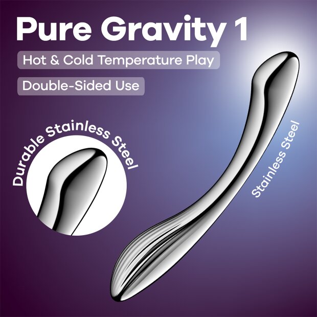 Satisfyer Pure Gravity 1 Stainless Steel Dildo