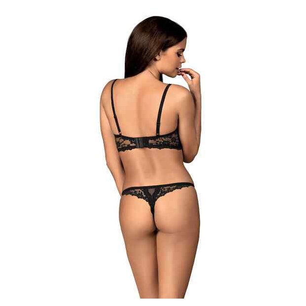 Obsessive Letica 2 pcs Cupless Set Black S/M