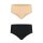 Bye Bra - Invisible High Brief Natur + Black S