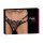 Crotchless String mit Doppelbund und Strass M/L