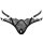 Crotchless String mit Doppelbund und Strass M/L