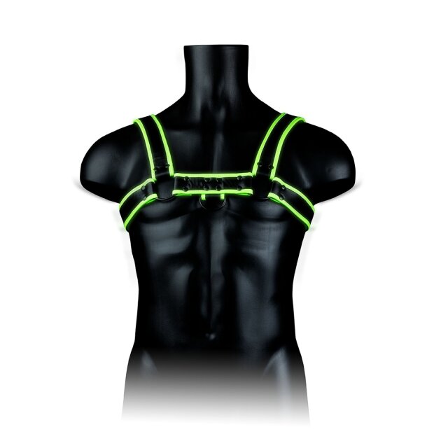 Chest Bulldog Harness Glow in the Dark S/M